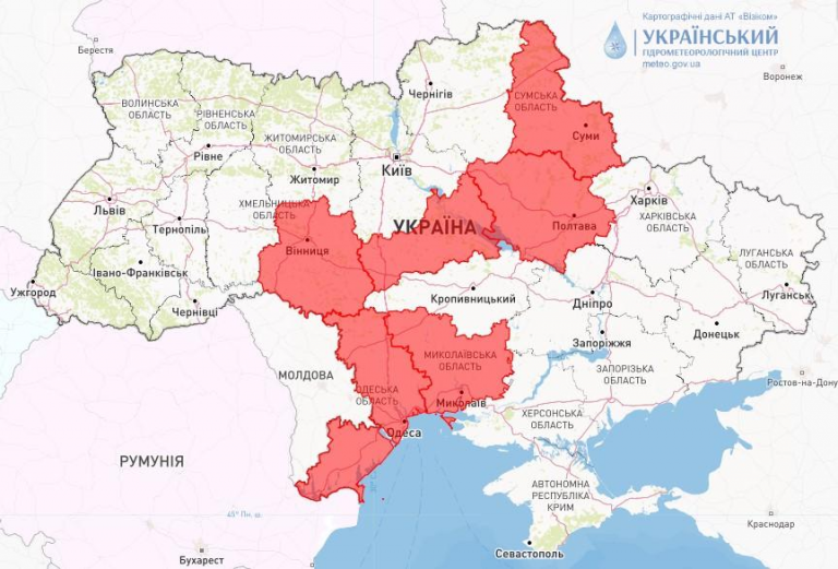 Юго восточная украина карта